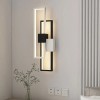 Aplica LED 30W, 2 dreptunghiuri negru+ alb, lumina neutra