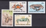 Cocos 1990 fauna marina crabi MI 224-227 MNH