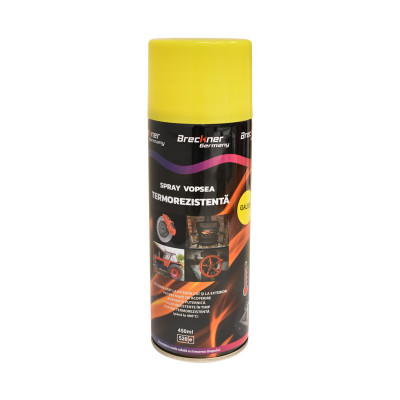 Spray vopsea GALBEN rezistent termic pentru etriere 450ml. Breckner BK83116 foto