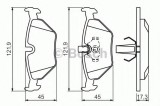 Set placute frana,frana disc BMW Seria 5 Touring (E39) (1997 - 2004) BOSCH 0 986 494 009