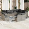 Gossi set canapele de gradina cu perne, 12piese gri deschis poliratan