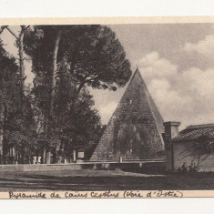 FV4-Carte Postala- ITALIA - Roma, Piramide di Caio Cestio, necirculata 1934