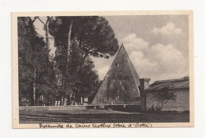 FV4-Carte Postala- ITALIA - Roma, Piramide di Caio Cestio, necirculata 1934
