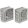 Set 2 cutiute antimoniu Pufo Little Child pentru prima suvita si primul dintisor, 4 cm