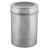 Borcan Metalic cu Capac, Fereastră Transparentă, Dimensiuni 9x13 cm, Oem