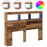 Cumpara ieftin Dulap pentru tablie cu LED Lemn vechi 140x17x102 cm