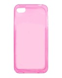 Husa silicon cauciucat roz transparent ultraslim pentru Apple iPhone 4/4S