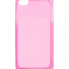 Husa silicon cauciucat roz transparent ultraslim pentru Apple iPhone 4/4S