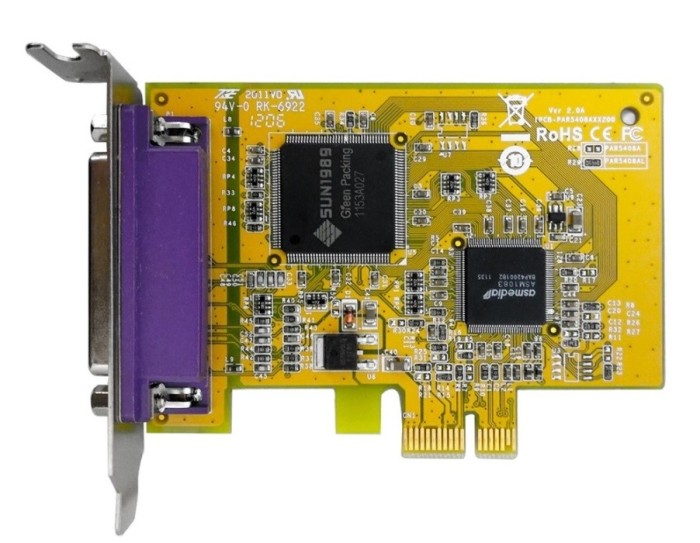 Placa port paralel PCI-E Dell Sunix PAR5408A Low Profile DP/N G1FN2