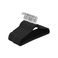 Set umerașe, 20 buc., catifea, negru