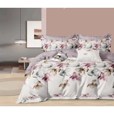 Lenjerie de pat dublu din finet, cu 4 fete de perna, Evia Home FN010/4