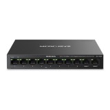 Switch desktop Mercusys 8-Port 10 100 Mbps + 2-Port Gigabit Desktop Switch with 8-Port PoE+, IEEE 802.3x Flow Control, 5.6 Gbps, dimensiuni 6.7 3.9 1.