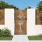 Gossi poarta pentru gradina, 85x200 cm, otel corten, model copac