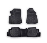 Covorase Auto Tip Tavita Cauciuc ALM Citroen Berlingo II 2008-2018, Negru, Fata + Spate, Fixare Podea