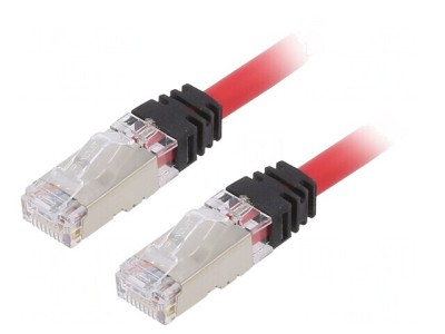 Cablu Patch S/FTP 10Gig 6A LSZH Roșu 5m foto