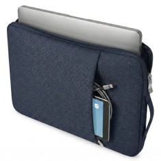 Geanta Laptop 15"-16" iUni, Material Textil Impermeabil, Anti-zgarieturi, Anti-socuri, Buzunar extern, Bleumarin