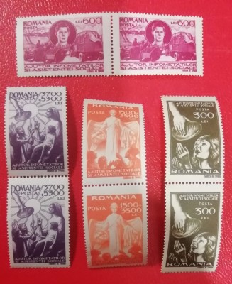 M1 TX7 3 - 1947 - Seceta - perechi de cate doua timbre foto