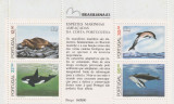 Portugalia 1983-Fauna,mamifere marine,bloc dant. de 4 valori-balena,foca,delfini, Nestampilat