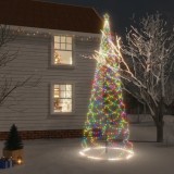 Cumpara ieftin Pom de Crăciun cu st&acirc;lp de metal, 1400 LED-uri, colorat, 5 m