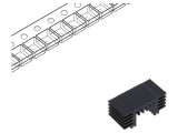 Radiator Negru Extrudat 12,7mm x 25,9mm