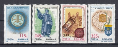 ROMANIA 1993 LP 1330 ANIVERSARI - EVENIMENTE SERIE MNH foto