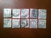 Colectie 40 Timbre Ungaria 1874-1881 : 1k plic ,1kr , 5k si 3k stampile , nuante , danteluri, Stampilat