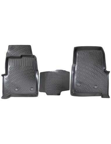 Set covorase auto din cauciuc tip tavita pentru Ford Transit Custom (Fata) 2012-