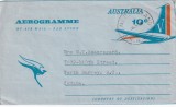 FILATELIE TEMATICA - PLIC AUSTRALIA TEMATICA AVION AVIOANE AVIATIE AIRMAIL AEROGRAM, Stampilat