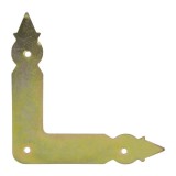 Coltar Fereastra Zincat Galben Ornament 98X98X20X1Mm - 10Buc