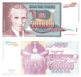 Bancnota Yugoslavia 5.000.000 Dinari 1993, P-132, UNC