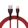 Cablu Date si Incarcare USB la USB Type-C Golf GC-74t, 3A, 1 m, Rosu