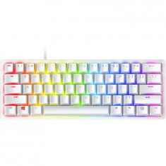 Tastatura gaming mecanica Razer Huntsman Mini, iluminare Chroma RGB, switch optic Purple, Alb Mercury
