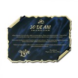 Placheta personalizata 15x20 cm albastra in cutie plus
