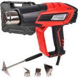 Raider RD-HG26 - Suflanta cu aer cald 2000 W 350-600 grade C 350-500 l/min valiza plastic accesorii