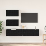 VidaXL Set comodă TV 4 pcs Stejar negru 100 x 30 x 30 cm Lemn compozit