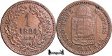 1891 (KB), 1 Krajcz&aacute;r - Franz Joseph I - Ungaria (Imperiul Austro-Ungar), Europa