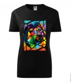 Tricou Personalizat cu Leu Geometric Colorat - Design Artistic si Modern