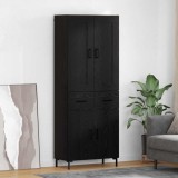 Cumpara ieftin Bufet 2 buc. Stejar Negru 69,5 x 34 x 180 cm Lemn prelucrat