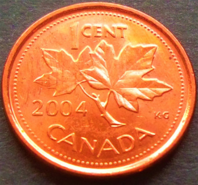 Moneda 1 CENT - CANADA, anul 2004 * cod 4073 B foto