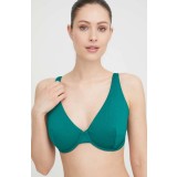 Hollister Co. sutien de baie culoarea verde, cupa moale