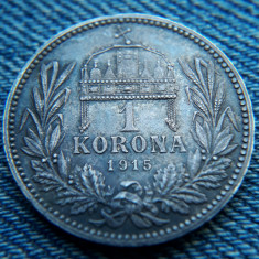 2n - 1 Korona 1915 Ungaria / argint / corona, coroana foto