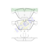 Set placute frana punte fata, Seria 1, 2004-2013; Seria 3, 2004-2013; Seria 5 2003-2010, X1 2009-2015, Z4, E89, 2009-08.2016, Icer Spania 181683-203,