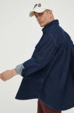 Cumpara ieftin Levi&#039;s camasa jeans barbati, culoarea albastru marin, cu guler clasic, relaxed