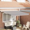 VidaXL Copertină Gri deschis 3 x 2,5 m Poliester și metal 3330098