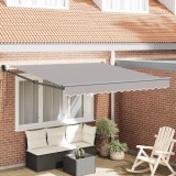 Marchiză Retractabilă Automată Gri 350x250 cm
