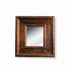 Oglinda mica maronie cu rama din lemn AE-3 foto