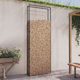 Suport pentru lemne de foc, negru mat, 110x28x312 cm, otel GartenMobel Dekor, vidaXL