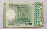 Tadjikistan / Tajikistan - 20 diram (1999)