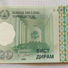 Tadjikistan / Tajikistan - 20 diram (1999)