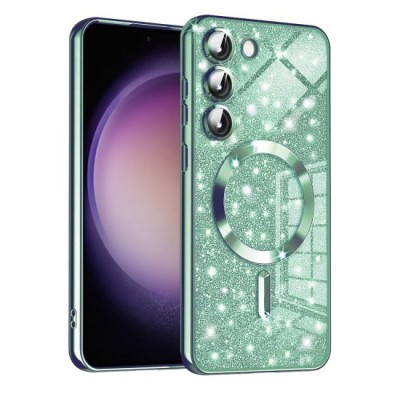 Husa pentru Samsung Galaxy S23 Plus - Techsuit Luxury Glitter MagSafe - Light Green foto